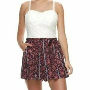 Lily Rose Quilted Floral and Striped Romper